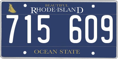 RI license plate 715609