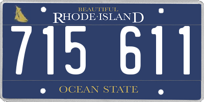 RI license plate 715611
