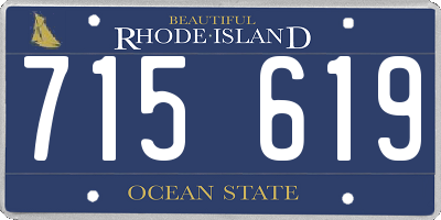 RI license plate 715619