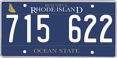 RI license plate 715622