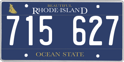 RI license plate 715627
