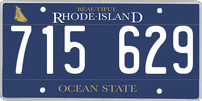 RI license plate 715629