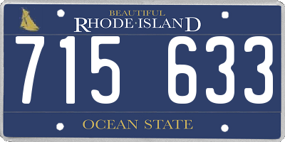 RI license plate 715633