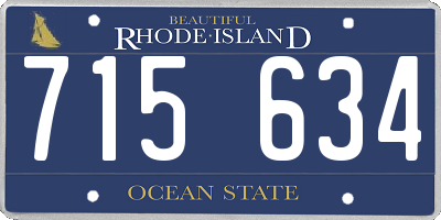 RI license plate 715634