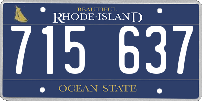 RI license plate 715637