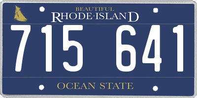 RI license plate 715641