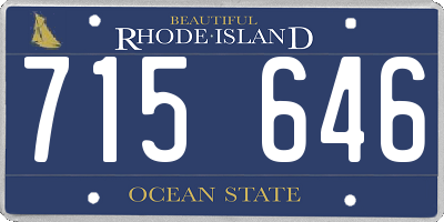 RI license plate 715646
