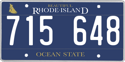 RI license plate 715648