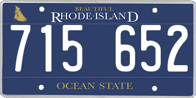 RI license plate 715652