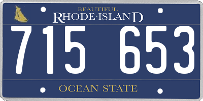 RI license plate 715653