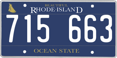 RI license plate 715663