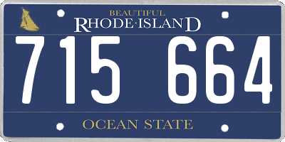 RI license plate 715664