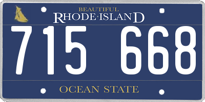 RI license plate 715668