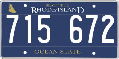 RI license plate 715672