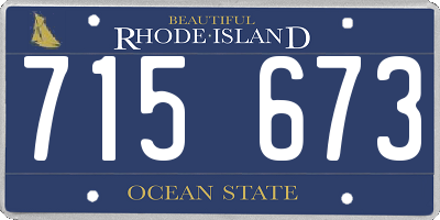RI license plate 715673