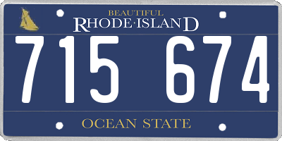 RI license plate 715674