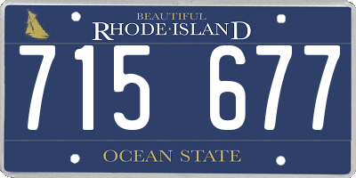 RI license plate 715677