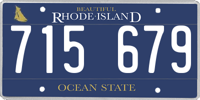 RI license plate 715679