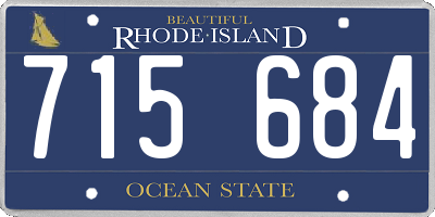 RI license plate 715684