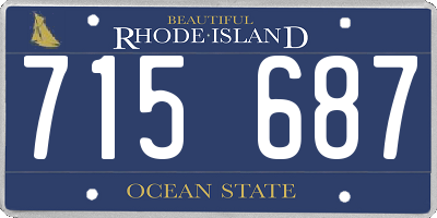 RI license plate 715687