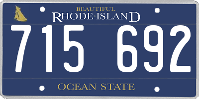 RI license plate 715692