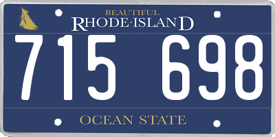 RI license plate 715698