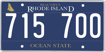 RI license plate 715700