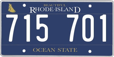 RI license plate 715701