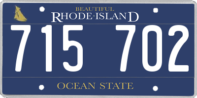 RI license plate 715702