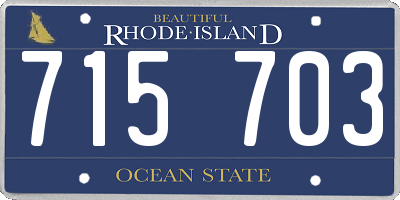 RI license plate 715703