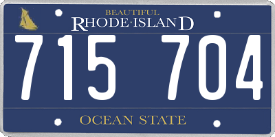 RI license plate 715704