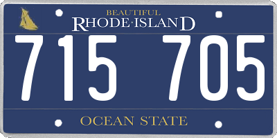 RI license plate 715705