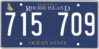 RI license plate 715709