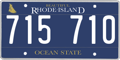 RI license plate 715710