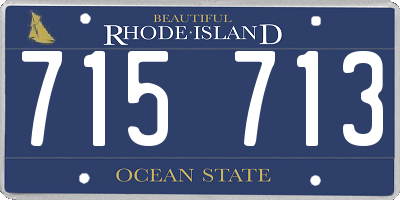 RI license plate 715713