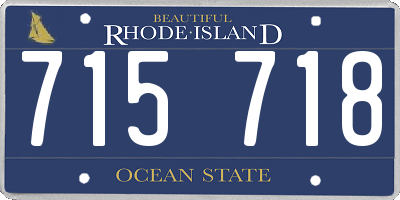 RI license plate 715718