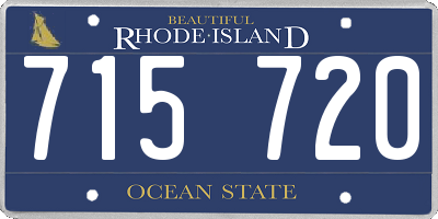 RI license plate 715720