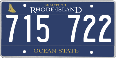 RI license plate 715722