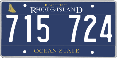 RI license plate 715724