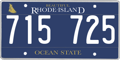 RI license plate 715725