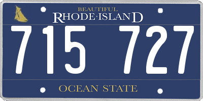RI license plate 715727
