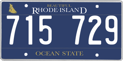 RI license plate 715729
