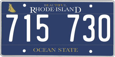 RI license plate 715730