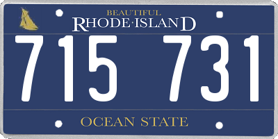 RI license plate 715731