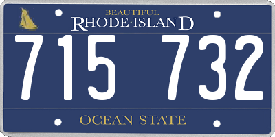 RI license plate 715732