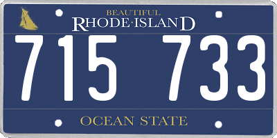 RI license plate 715733