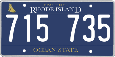 RI license plate 715735
