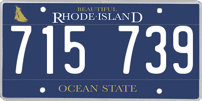 RI license plate 715739