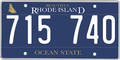 RI license plate 715740