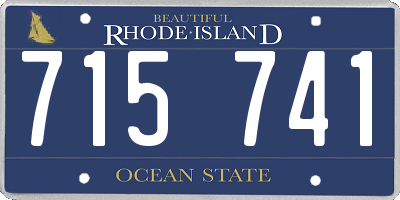RI license plate 715741